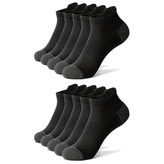 10 Pairs Men Low Cut Ankle Socks, Breathable Athletic Casual Socks