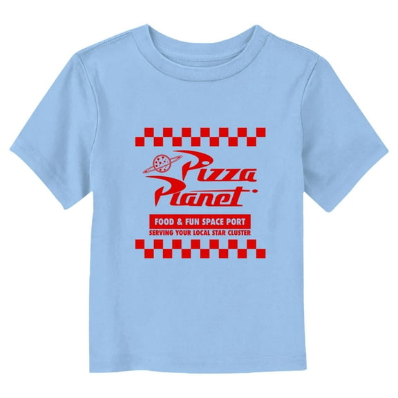 Toddler's Toy Story Pizza Planet Food & Fun Space Port Graphic Tee Light Blue 3T