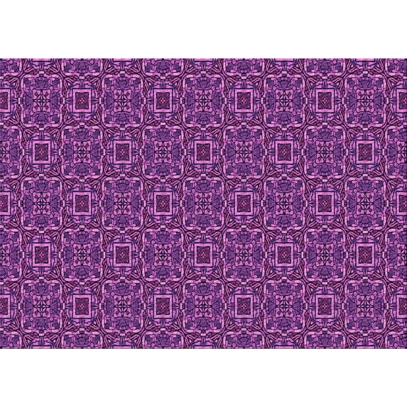 Ahgly Company Machine Washable Indoor Rectangle Transitional Purple Area Rugs, 5' x 7'