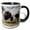 Black/White, variant on 3drose, Musk Ox Watching over Young Calves., 11oz Two-tone Black Mug