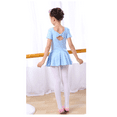 thumbnail image 4 of Girls Ballet Leotards Short Sleeve Back Bowknot Dance Leotards for Gymnastics, 4 of 6