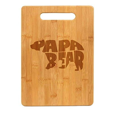 

Bamboo Wood Cutting Board Dad Father Papa Bear