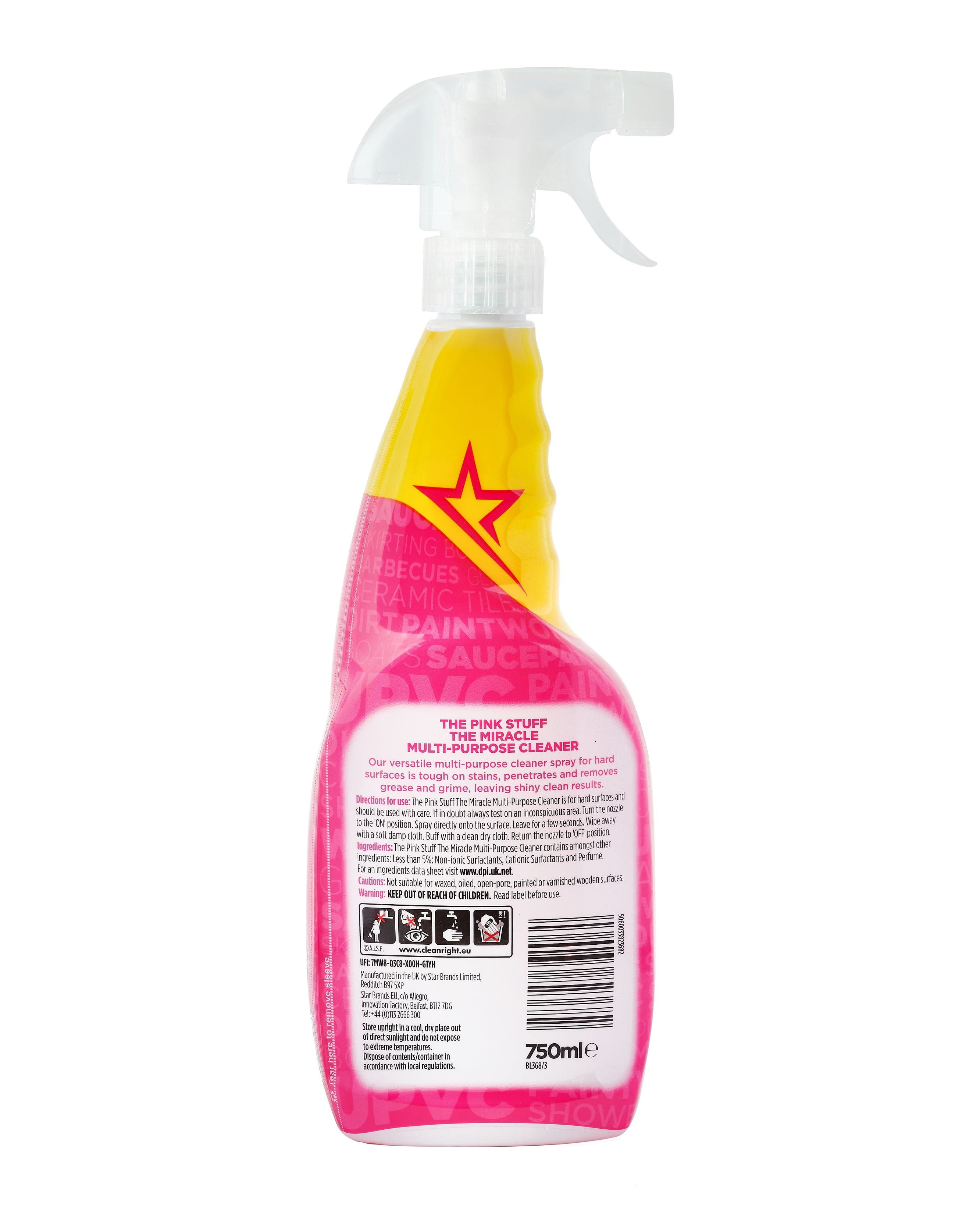 (4 pack) The Pink Stuff Multi-Purpose Cleaner Spray, 25.36 fl. oz.