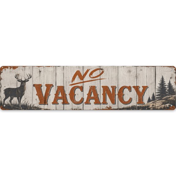 Vintage Metal metal sign Wall Decor 16x4 Inch - No Vacancy Rustic Design