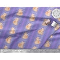thumbnail image 3 of Soimoi Purple Cotton Duck Fabric Paw Print & Rabbit Kids Fabric Prints By Yard 44 Inch Wide, 3 of 3