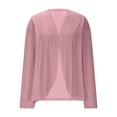 thumbnail image 6 of 3/4 Sleeve Tops for Women Lightweight Shirt Casual Open Front Loose Fit Spring Summer Cardigans, 6 of 9