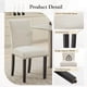 thumbnail image 5 of QinaQin Silla de comedor tapizada color beige, respaldo alto estilo Parsons con detalle de tachuelas, asiento de esponja suave y patas de madera, 1 pieza, 5 of 9