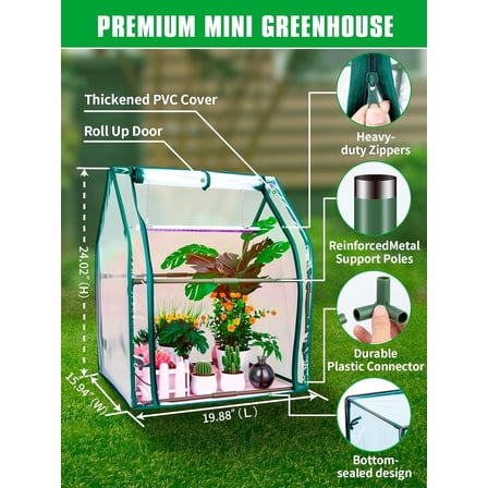 Mini Greenhouse with Grow Light