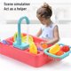 thumbnail image 4 of Juego De Juguetes De Cocina Con Fregadero De Agua Corriente Lavavajillas Electrónico Con Grifo Juguete De Juego De Rol Para Niñas Y Niños Cateissary FN007272-01, 4 of 6