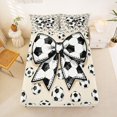 thumbnail image 5 of Erosebridal Football Print Bowtie Bed Sheets,Soccer Sport Ball Games King Sheets For Girls Kids 4-Piece, 5 of 6