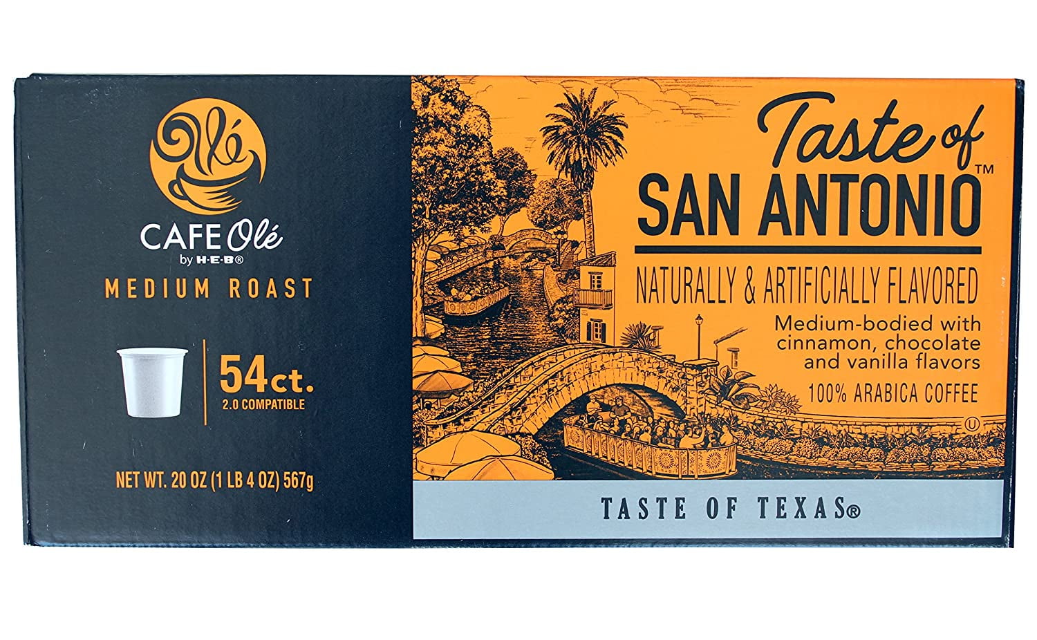 54-Count H.e.b. Cafe Ole --Taste Of San Antonio Single Serve - Walmart.com