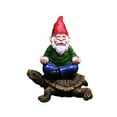 thumbnail image 1 of Less Than 5 Desktop Ornament Garden Gnome Statue Outdoor Figurine Hand Painted Decoration Riding Turtle, 1 of 7