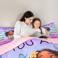 thumbnail image 4 of Castle Fairy Inspirational Girl Twin Bedding 7-Piece,Butterfly Quote Art Bedding Comforter Set,Purple, 4 of 7
