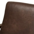 thumbnail image 5 of Bowery Hill Mid-Century Wood/Faux Leather Accent Arm Chair with Ottoman in Brown, 5 of 8