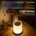 thumbnail image 5 of Luz de noche LED, lámpara de noche táctil con control remoto, lámpara de mesa multicolor (13 colores y 5 niveles de brillo ajustables), recargable por USB para sala de estar y dormitorio, 5 of 5