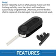 thumbnail image 5 of Unique Bargains 3 Buttons Keyless Entry Remote Fob Key Shell Case for Fiat Ducato Doblo 500, 5 of 7
