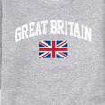 thumbnail image 3 of Instant Message - Great Britain Flag - Men's Crew Neck Fleece Pullover, 3 of 6