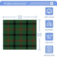 thumbnail image 4 of SKYSONIC 4 PCS Green Plaid Washcloths, 12"x 12" Cotton Wash Cloths, Highly Absorbent and Soft Face Towels for Bathroom,Gym,Hotel and Spa, 4 of 7