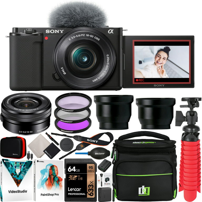 Sony ZV-E10 Mirrorless Alpha APS-C Vlog Camera Body and 16-50mm F3