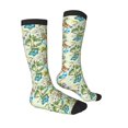 thumbnail image 3 of Picia Women Crew Soft Moisture-wicking Socks Meadow Plants And Butterflies Pattern Design Cotton Socks, One Size fit All, 3 of 9
