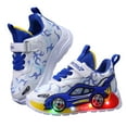 thumbnail image 4 of CAICJ98 Toddler Boys Light Up Shoes Led Flashing Walking Shoes Lightweight Breathable Sneakers for Boys Blue,11(Toddler/Little Kid), 4 of 7
