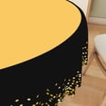 thumbnail image 4 of Lfeey Black and Yellow Glitter Round Tablecloth 70", Party Picnic Wedding Table Decorations Fabrics Wipeable Grease Resistant, 4 of 6