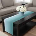 thumbnail image 4 of Turquoise Ombre Table Runner 36 Inches Long, Teal White Gradient Modern Abstract Art Kitchen Coffee Dining Table Decoration for Home Party Birthday Wedding Home Decor 13x36 Inches, 4 of 8