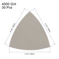 thumbnail image 2 of Triangular Sandpaper Hook and Loop Fit 3-1/2" Oscillating Multi-Tool Silicon Carbide for Wet/Dry 4000 Grit 30pcs, 2 of 5