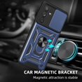thumbnail image 4 of Design for Galaxy S24 Phone Case with Ring Holder Stand Kickstand Heavy Duty Slim Shockproof Hybrid Rugged Drop Protective Cover for Samsung S 24 Galaxys24 samsungs24 Women Men 6.1 inch Blue, 4 of 12