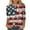 ZFY4_Red, variant on VKOYWKM Women's 4th of July Shirts 3/4 Sleeve Tie Dye Tops Independence Day Red White and Blue Graphic T Shirts Loose Fit Crewneck Holiday Tops