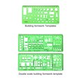 thumbnail image 4 of 6 Pcs Architect Multi Purpose Drawing Template Set House Plan Interior Design and Furniture Drafting Tool Ruler, 4 of 7