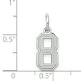 thumbnail image 5 of 14K White Gold Small Satin Number 8 Charm Pendant, 5 of 5