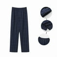thumbnail image 2 of yillto Men Big and Tall Plaid Pjs Pant Loungewear Bottoms Pajamas Pants Elastic Waist with Pockets L-5XL, 2 of 3