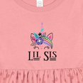 thumbnail image 4 of Inktastic Little Sister Unicorn Lil Sis Girls Baby Dress, 4 of 5
