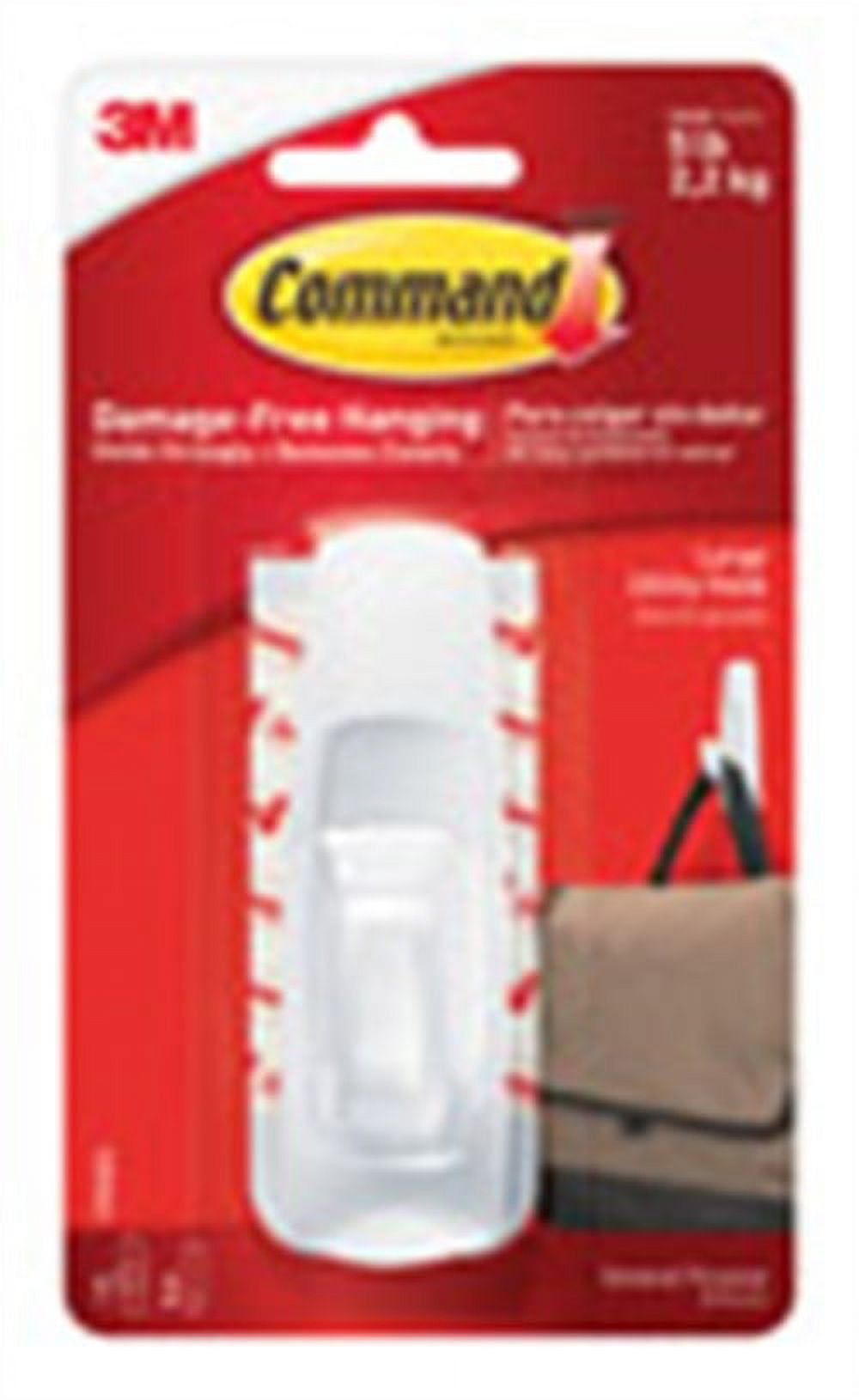 3M Command Large Utility Hook - White - 9 Hooks — Residential Use, Standard Application