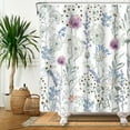 thumbnail image 3 of SUNOLIFE Dandelion Shower Curtain Spring Floral Plants Fabric Bathroom Curtain,60x72 in, 3 of 4
