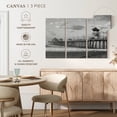 thumbnail image 5 of Elephant Stock Pier At Huntington Beach Wall Art - Horizontal Multi Panel Canvas - Living Room Wall Decor - Places Multi Panel - Gray And Black Decor - 38" x 24", 5 of 8