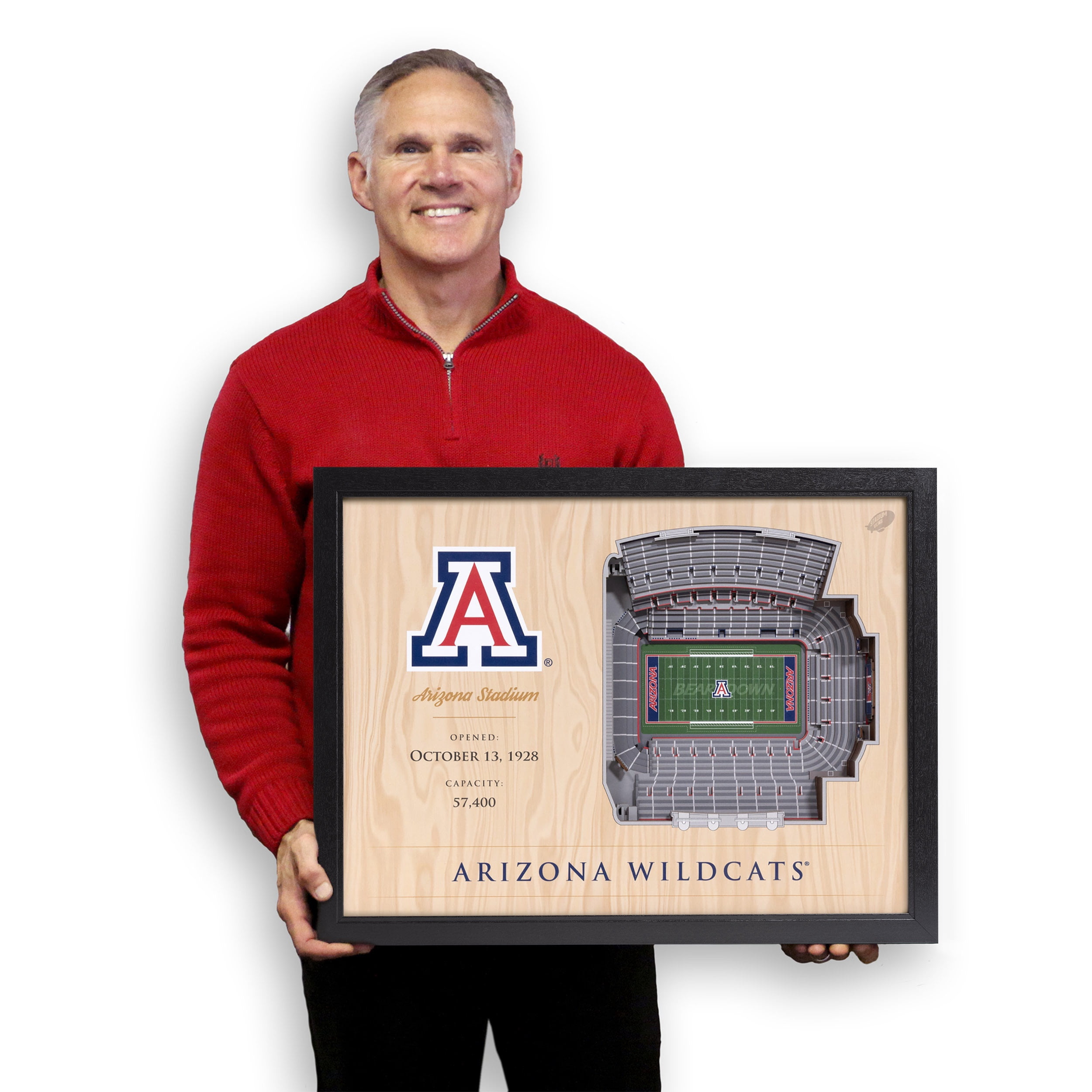 YouTheFan NCAA Arizona Wildcats FB 25-Layer Stadiumview Wall Art