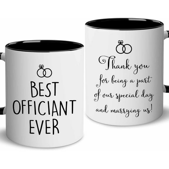 BSQUIELE Funny Wedding Officiant Coffee Mug, Gift for Men Women, Present to That Special Person Performing the Marriage Ceremony Mug for Couple, Best Officiant Ever Coffee Mug Gifts from Bride & Groom