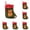 C*5, variant on Gnoradne 3D Christmas Santa Snowman Reindeer Pattern Design Stockings,Vintage Xmas Socks Small Candy Gift Bags,Mini Christmas Stocking Hanging Ornaments for Xmas Tree Home Holiday Party Decor