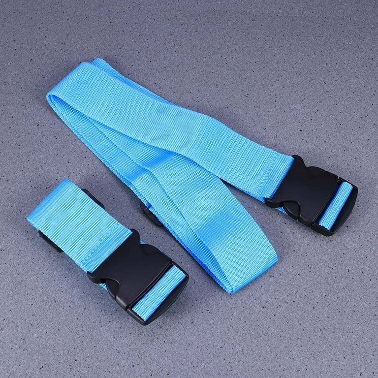 2PC Luggage Strap Heavy Duty Straps Utility Strap for Outdoor Sports  Backpacking Sleeping Bag Compression Luggage Bundling with Gear Quick  Release Buckle (Blue) 
