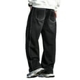 thumbnail image 3 of Mrmall Mens Baggy Jeans Y2k Skater Vintage Plain Pants Casual Wide Leg Jeans Loose Fit Denim Jeans Streetwear, 3 of 5