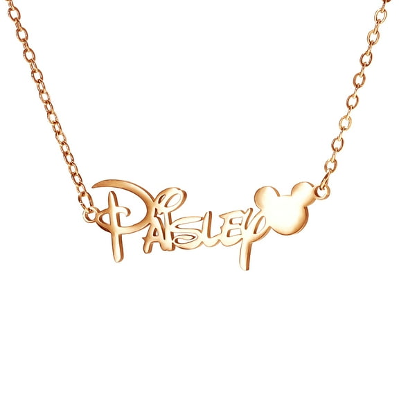 Custom Stainless Steel Mickey Pendant Necklace Gold Chain Personalized Name Necklaces Choker Jewelry Necklaces for Women