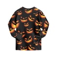 thumbnail image 5 of Leey-World Halloween Pajamas Girls Girls Pajama Set Long Sleeve Top Long Pants Pajamas Kids Halloween Cute Pattern Pj Sets Sleepwear, 5 of 9