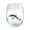 Dolphin, variant on Fountwell Blue Ringed Octopus Stemless Wine Glass 12oz Hand Blown Ocean Decor Gift