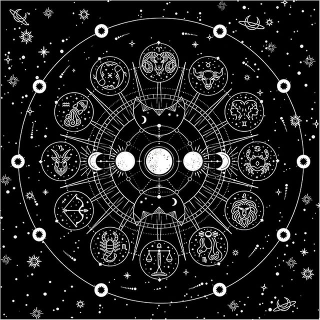 Square Flannelette Tarot Cloth Board Game Pad Astrological Oracles Pad Table Card Mat Divinations Tablecloth