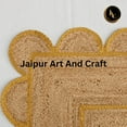 thumbnail image 7 of Jaipur Art And Craft Bohemian Rectangle Scallop Yellow Jute Area Rug Indoor Carpet (10x13 Sq ft), 7 of 7