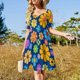 thumbnail image 4 of - Bodegón Jarrón con 12 Girasoles Vestido de Manga Corta elegante y chic vestido de noche vestido de noche mujer, 4 of 7