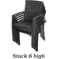 thumbnail image 5 of Set of 2  Stackable Aluminum/Resin Outdoor Dining Chairs with Armrest for Outdoor Kitchen Garden, Backyard, Supports 300 LBS, 5 of 6