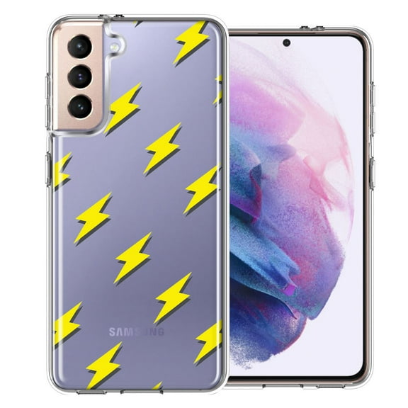 MUNDAZE for Samsung Galaxy S21 Plus Electric Lightning Bolts Design Double Layer Phone Case Cover
